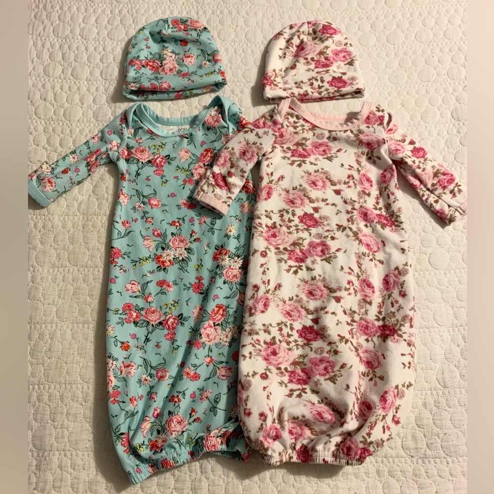 Posh Peanut Gown and Hat Sets- Newborn